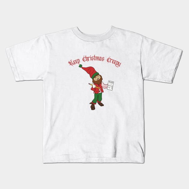 Keep Christmas Creepy Kids T-Shirt by Shea Klein